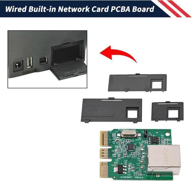 Alt view image 7 of 7 - Ennovor P1080383-442 Upgrade Ethernet Module Kit Fit for Zebra ZD410 ZD420 Barcode Printer Card Wired Built-in Network Card PCBA Board