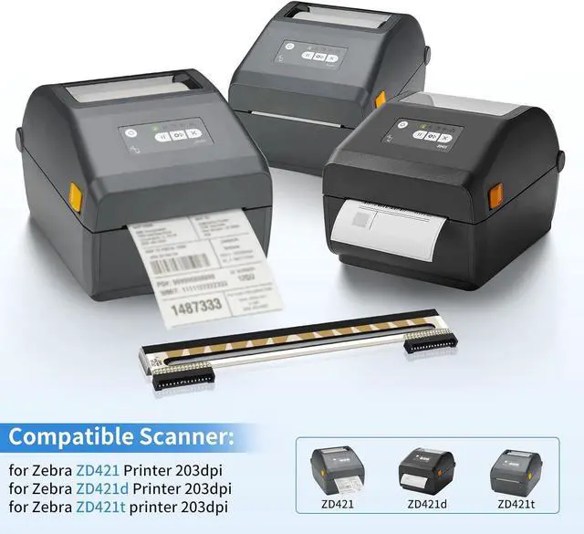 Alt view image 4 of 7 - Ennovor P1112640-218 Printhead Replacement [New Version 2025] for Zebra ZD421 ZD421d ZD421t Print Head Thermal Mobile Label Print Head Kit 203dpi (Not for 300dpi)