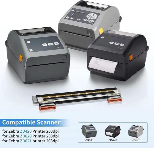 Alt view image 3 of 7 - Ennovor P1080383-226 Printhead Replacement [New Version 2025] for Zebra ZD420 ZD620 Print Head Thermal Desktop Printer Printhead Kit 203dpi P1080383-415 (Not for 300dpi)