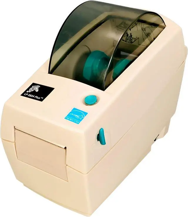 Alt view image 6 of 7 - Ze bra LP2824 Plus Compact Thermal Bar code Label Printer USB Serial 282P-201122-040, Bundle with AC Adapter