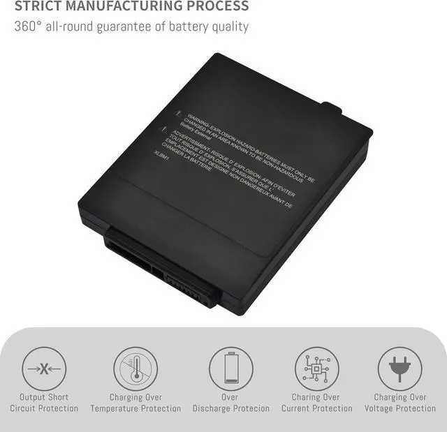 Alt view image 5 of 6 - 4770mAh Replacement Battery for Ze bra Xplore XLBM1 LynPD5O3 0B23-02SJ000M-A 0B23-01H4000E 7.6V 4770mAh/36.25Wh