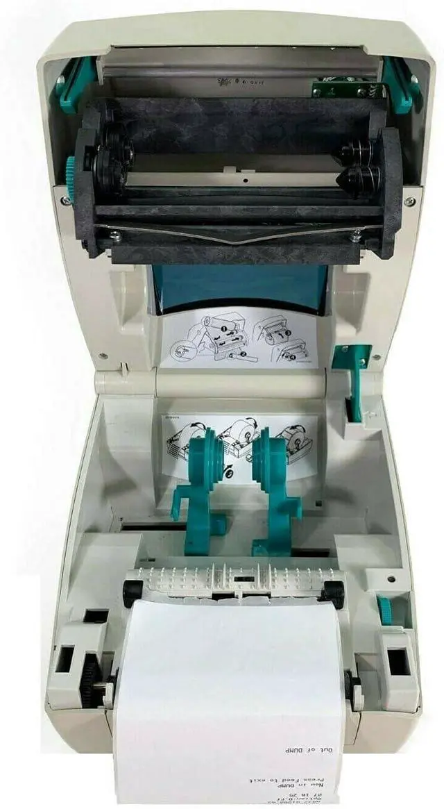 Alt view image 3 of 7 - Tekswamp #S6B Ze bra TLP 2844 Printer #2 2844-10301-0001 W/Adapter USB Power Cables Print
