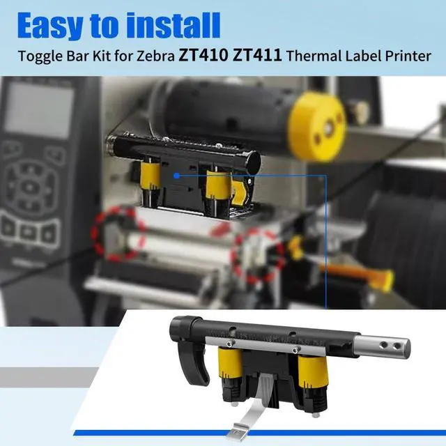 Alt view image 4 of 6 - Toggle Bar Kit with Lift Strap [2025 Version] for Ze bra ZT410 ZT411 Toggle Bar Kit Thermal Label Printer ZT411 Lever Kit P1058930-018 P1058930-104