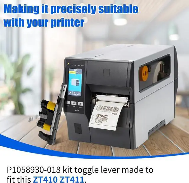 Alt view image 5 of 7 - Original Kit Toggle Bar for Ze bra ZT410 200dpi 300dpi 600dpi Thermal Bar code Label Printer P1058930-018