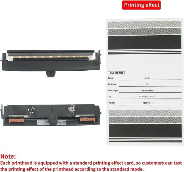 Alt view image 4 of 7 - Printhead/Print Head for Ze bra ZD420T ZD620T Thermal Transfer Label Bar code Printers/Label Maker,300dpi P/N:P1080383-227