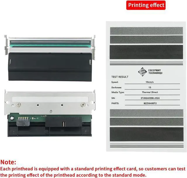 Alt view image 3 of 7 - 79800M Printhead for Ze bra ZM400 Thermal Label Printer 203dpi - Spare Part/Replacement Printhead Compatible with Ze bra ZM400