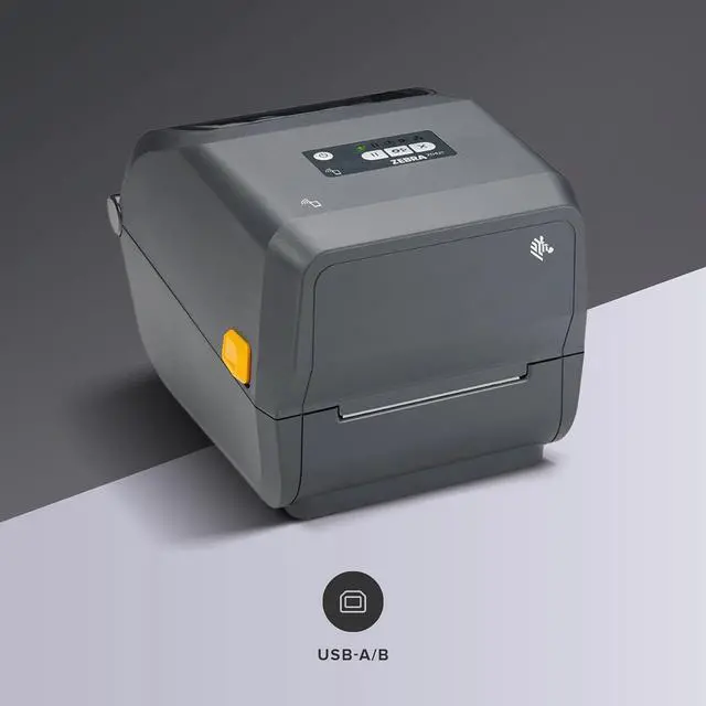 Alt view image 2 of 6 - Ze bra ZD421 Thermal Transfer Desktop Printer 300 dpi Print Width 4-inch USB and Ethernet Connectivity ZD4A043-301M00EZ, Requires Thermal Ribbon for Use