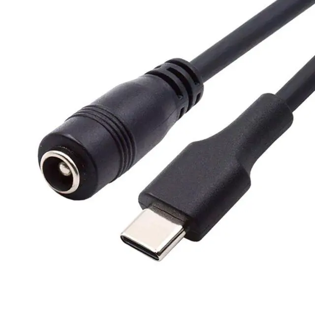Alt view image 7 of 7 - DIXSG USB 3.1 Type C USB-C to DC 5V 5.5 * 2.5mm Power Jack Extension Charge Cable for Macbook Cell Phone Tablet 0.6ft