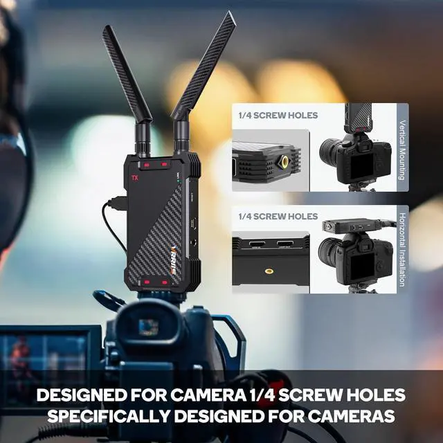 Alt view image 4 of 7 - Wireless HDMI Transmitter and Receiver,1300FT Wireless HDMI Extender Kit with Loop Out,1080P Full HD for Streaming from DSLR,Laptop,Setop Box to TV,Projector,IR Remote Control Support