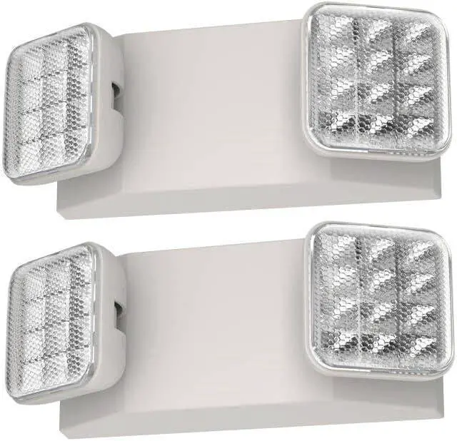 Main image of 2 Packs LED Emergency Lights for Business, with Battery Backup, Two Head Adjustable LED Emergency Square Lighting for Home, UL 924 Certified-Emergency Lighting Fixture.
