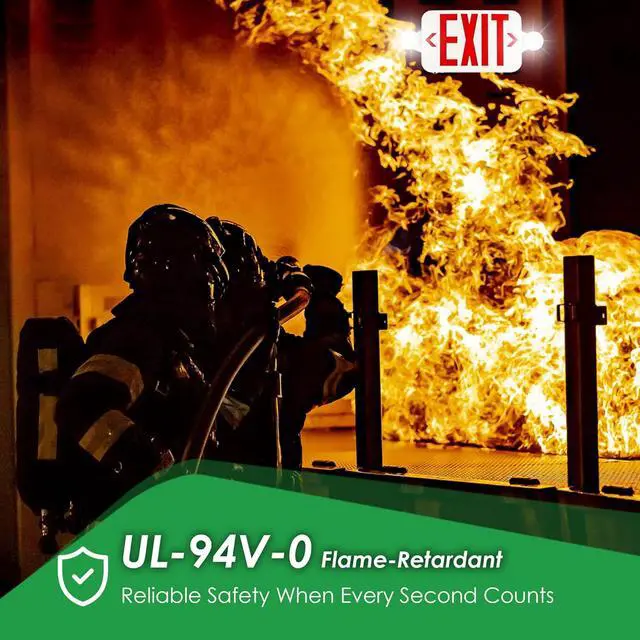 Alt view image 4 of 7 - Gruenlich LED Exit Sign Combo with Emergency Lights, Adjustable Heads and Double Sided, Battery Backup, UL 924 Qualified, AC 120-277V, Commercial Emergency Exit Light for Business- 4 Pack