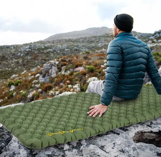 Alt view image 6 of 7 - Insulated Inflatable Sleeping Pad 27oz, 4.6R Ultralight Backpacking Sleeping Pad XL, NKTR AIR Lightweight Sleeping Mat for Camping, Hiking