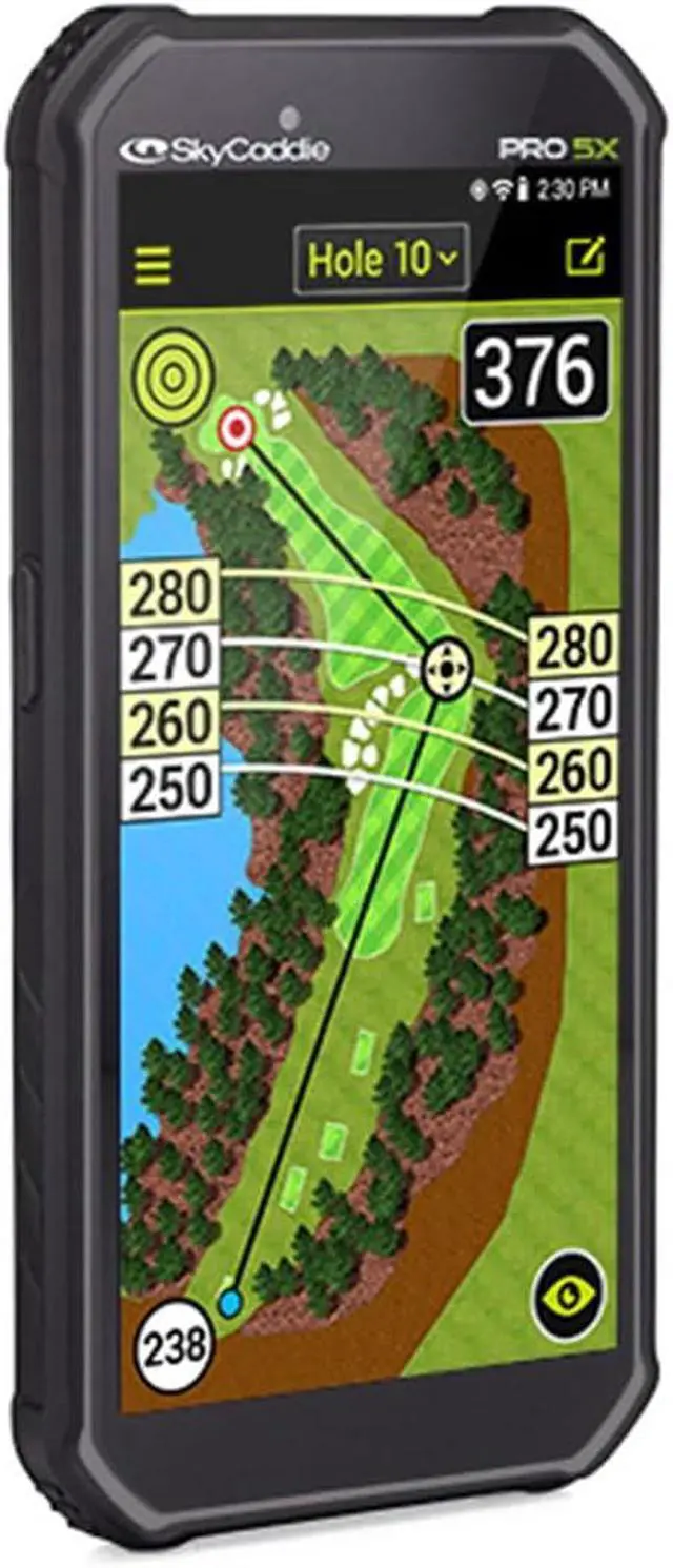 Alt view image 7 of 7 - SkyCaddie PRO 5X Handheld Golf GPS - Power Bundle with Portable Charger & Protective Hard Case - TruePoint Precision Positioning Technology - 5.5" Display, 35,000 Maps, Dynamic HoleVue