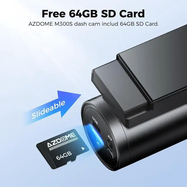 Alt view image 4 of 7 - M300S 4K Ultra HD Dual Dash Cam Front and Rear, Free 64GB Card, Built-in WiFi GPS Voice Control Car Camera, Night Vision, ADAS, 24 Hours Parking Monitor, Loop Recording (Matte Black)