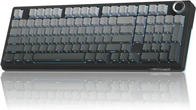Main image of SOLAKAKA KI99 Pro 96% Wireless Mechanical Keyboard, RGB Gaming Keyboard, Hot-Swappable Pre-Lubed Switches, Gasket Structure Creamy Keyboards (Gradient-Black, Non-Silent Version)