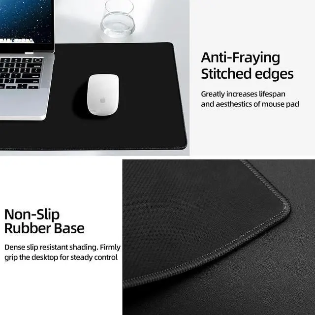 Alt view image 4 of 7 - Mouse Pad with Wireless Charging, Gaming Mouse Pad with Ultra-Smooth Surface, Large XXL Desk Mat, Non-Slip, Waterproof Computer Keyboard Pad, 800x400x4MM, Included 20W PD Power Adapter