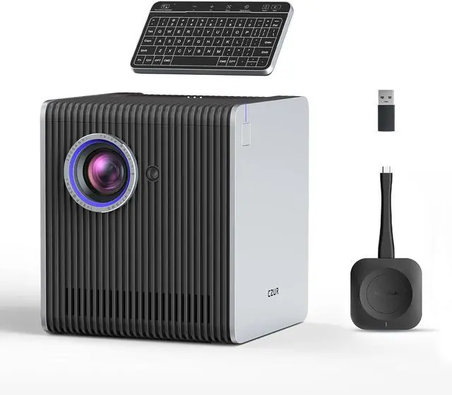 Main image of StarryHub Video Conferencing System, 2200 ANSI Lumens Short Throw Projector + HD 1080P Conference Room Camera with Auto Framing + 6 AI-Driven Microphones + Conference Speakers
