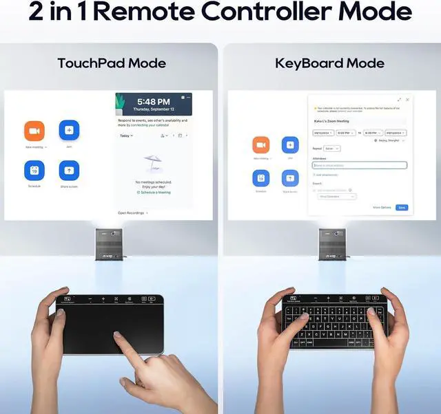 Alt view image 6 of 7 - StarryHub Video Conferencing System, 2200 ANSI Lumens Short Throw Projector + HD 1080P Conference Room Camera with Auto Framing + 6 AI-Driven Microphones + Conference Speakers