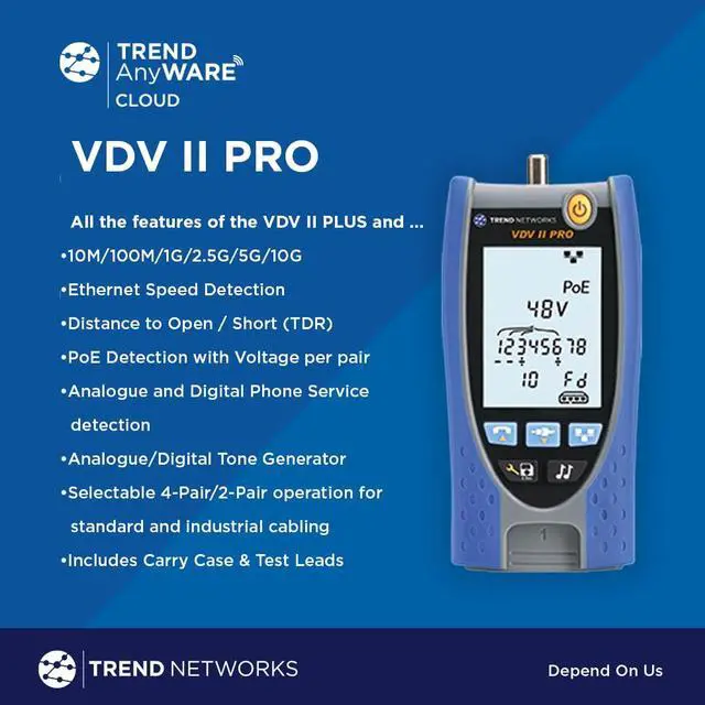 Alt view image 4 of 7 - | R158005 | VDV II Pro | Cloud Connected | Voice, Data and Video Cable Verifier | Copper Cable Tester | Advanced Wiremap & Troubleshooting Tool