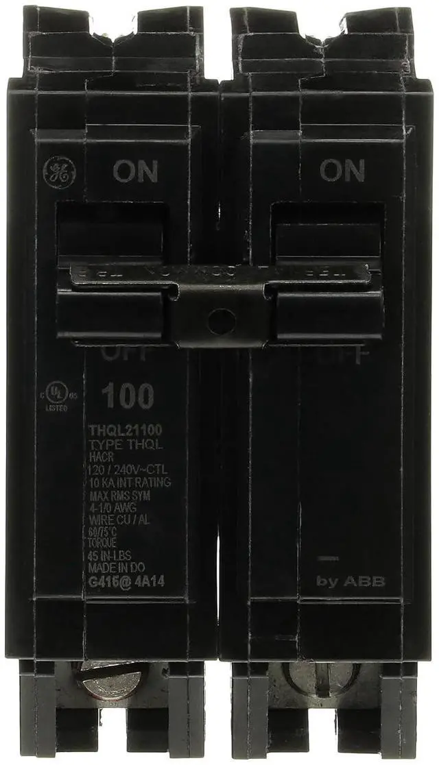 Main image of ABB Q-Line THQL21100P Q Line 100A Double-Pole Circuit Breaker 120/240 V, 100 Amp THQL Two-Pole Load Center Circuit Breaker ABB 100-Amp 2-Pole 120/240V Breaker