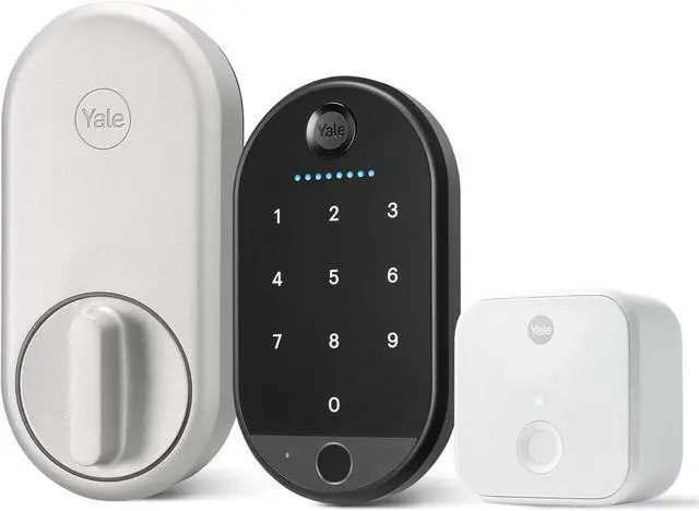 Main image of Approach Lock Deadbolt, Silver Key-Free Smart Entry Door Lock with Wi-Fi Connected Touchscreen Keypad and Biometric Fingerprint Scanner for Code Entry and Remove Access, B-YRR110-F-WF1-N-BSP