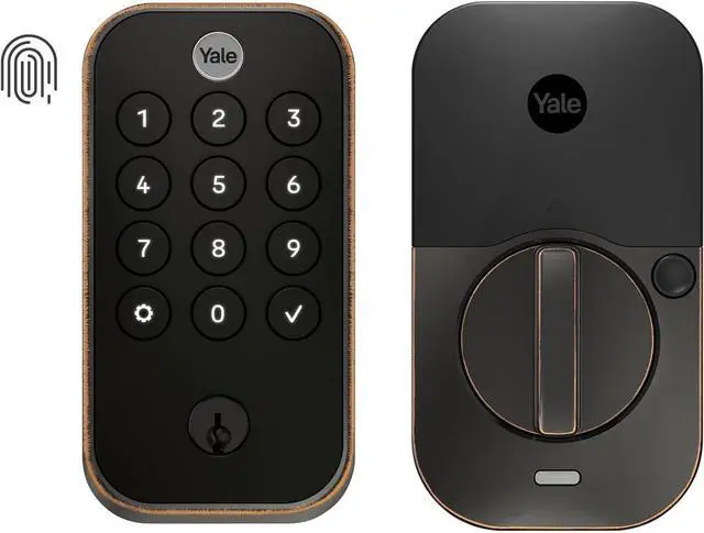 Main image of Assure Lock 2 Touch Deadbolt, Oil Rubbed Bronze Entry Door Lock with Touch Digital Keypad Keypad and Fingerprint Scanner with Back-Up Key, (No Wi-Fi), YRD410-F-BLE-0BP
