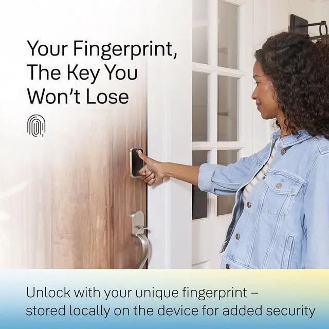 Alt view image 7 of 7 - Assure Lock 2 Touch Deadbolt, Oil Rubbed Bronze Entry Door Lock with Touch Digital Keypad Keypad and Fingerprint Scanner with Back-Up Key, (No Wi-Fi), YRD410-F-BLE-0BP