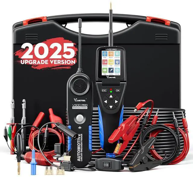 Main image of V500 Pro Automotive Circuit Tester, Power Circuit Probe Tester Breaker Finder Tool, 9/30V Electrical Open Short Circuit Finder, Multimeter/Oscilloscope/Relay/Injector Test