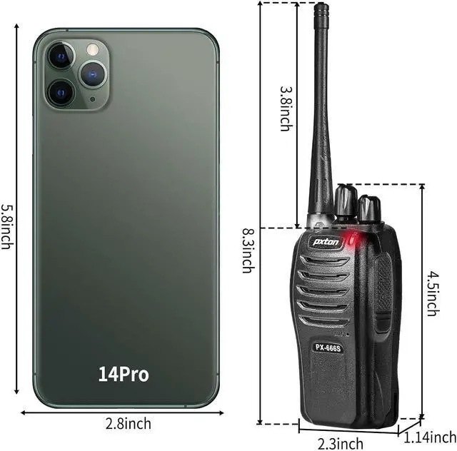 Alt view image 5 of 7 - 666S 10 Pack walkie talkies for Adults Long Range Rechargeable with Headphones and Li-ion Battery,Two Way Radio has VOX/Noise Reduction/TOT/Flashlight/Monitoring/Scan Function10 Pack