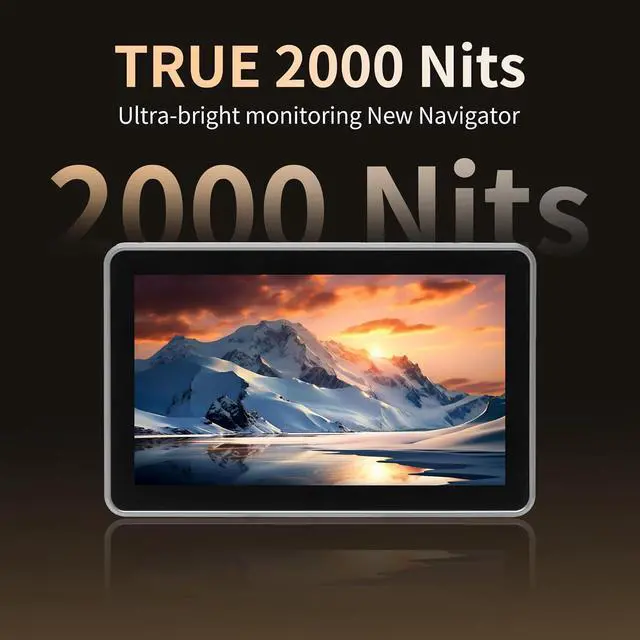 Alt view image 2 of 7 - Camera Field Monitor 4K 2000Nits 6 Inch Touchscreen Camera Monitor, Full HD 1920x1080 Video Monitoring, 3D Lut, 3G-SDI, Focus Peaking, with Sunshade Hood and Battery for Canon