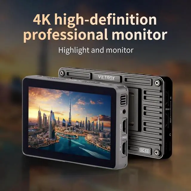 Alt view image 4 of 7 - Camera Field Monitor 4K 2000Nits 6 Inch Touchscreen Camera Monitor, Full HD 1920x1080 Video Monitoring, 3D Lut, 3G-SDI, Focus Peaking, with Sunshade Hood and Battery for Canon