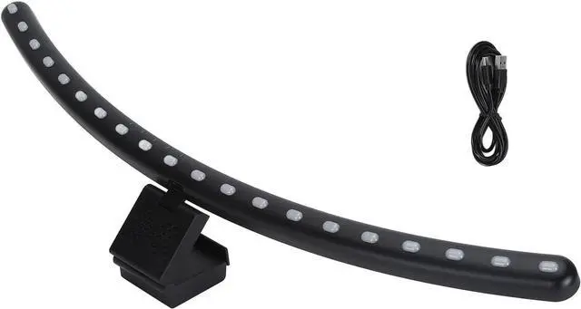 Alt view image 6 of 7 - RGB Monitor Light Bar,Curved with RGB Backlight,Computer Screen Lamp for Eye Caring, Light Source with Touch Control Timed Computer Light Bar,Gaming Accessories for Home