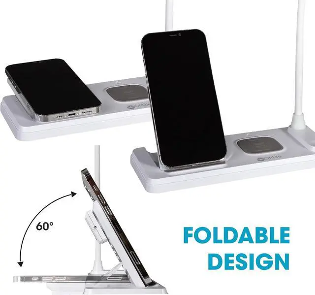 Alt view image 5 of 7 - OttLite LED Desk Lamp with Charging Station, Multi-Device Desk Lamp with Wireless Charger, Book Light, Table Lamp Reading Light, Work Light, Desk Lights for Home Office or Bedside