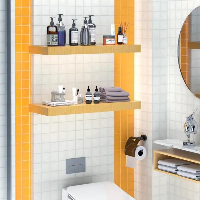 Alt view image 6 of 6 - 2pcs Floating Shelf Hardware Heavy Duty Hidden Shelf Brackets Support,Wall Mounting Invisible Floating Shelves Bracket Without Jig (18" x 8" x 1.5" Without Tools)