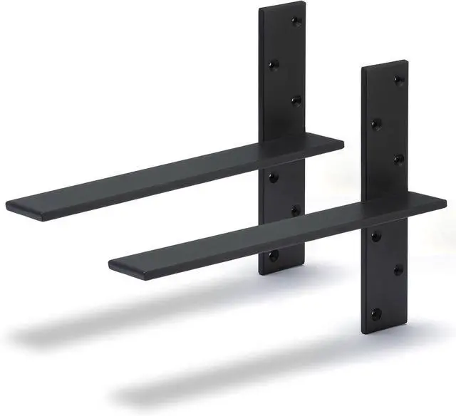 Main image of Free Hanging Countertop Support Bracket 14" Lx2.5 W 2 Pack Hidden Floating Wall Bracket 3/8" Thick Heavy Duty Shelf Bracket for Floating Bars,Bench Seats,Vanities