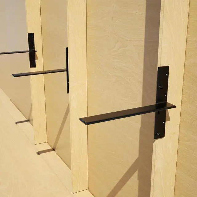 Alt view image 5 of 7 - Free Hanging Countertop Support Bracket 14" Lx2.5 W 2 Pack Hidden Floating Wall Bracket 3/8" Thick Heavy Duty Shelf Bracket for Floating Bars,Bench Seats,Vanities