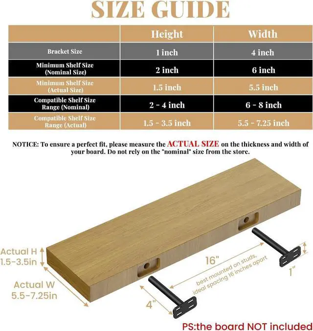 Alt view image 2 of 7 - 8pcs Wall Shelf Brackets Heavy Duty Floating Shelf Bracket Hidden,Invisible Black Shelving Brackets Decorative Floating Shelf Hardware Heavy Duty,Metal Shelf Support Bracket(4"-8pcs)