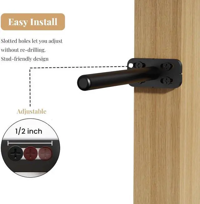 Alt view image 7 of 7 - 8pcs Wall Shelf Brackets Heavy Duty Floating Shelf Bracket Hidden,Invisible Black Shelving Brackets Decorative Floating Shelf Hardware Heavy Duty,Metal Shelf Support Bracket(6"-8pcs)