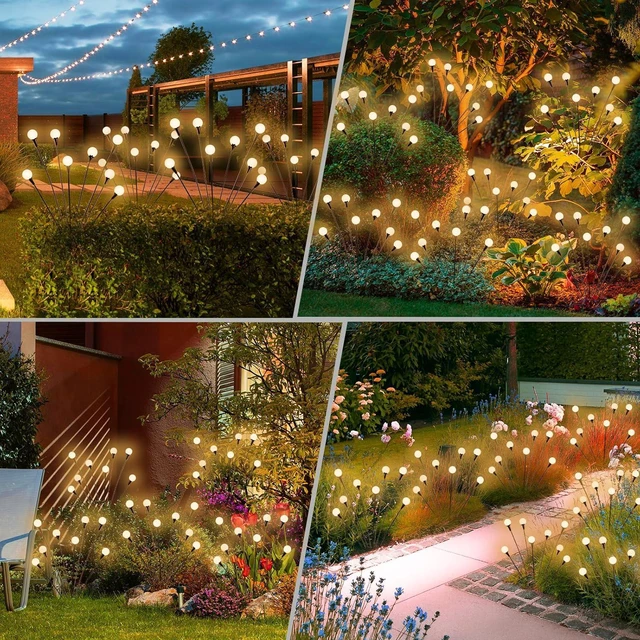 Alt view image 6 of 6 - vignuto Solar Lights Outdoor Waterproof 4 Pack of 32 LEDs Garden Patio Firefly Decoration Unique Gifts Women Grandparents