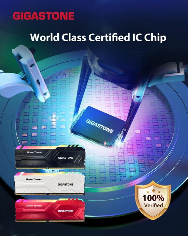 Alt view image 6 of 7 - Game TURBO 32GB (2x16GB) DDR4 3200MHz RGB Desktop Memory Kit PC4-25600 CL16-18-18-40, XMP 2.0, 1.35V UDIMM 288-Pin Non-ECC (Black)