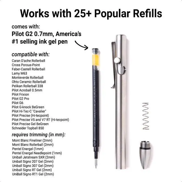 Alt view image 2 of 6 - Tactile Turn Titanium Bolt Action Pen - Standard Length - 100% Made in the USA - All-Metal Construction - Guaranteed for Life
