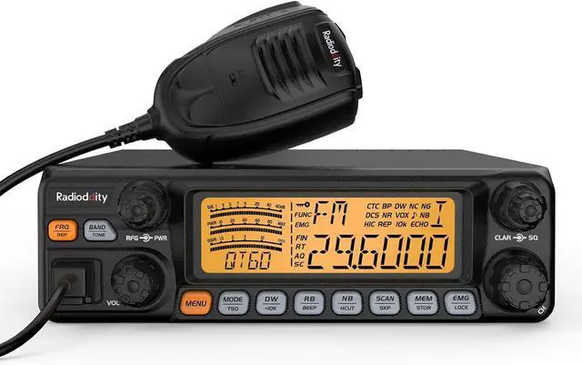 Main image of QT60 Pro 10 Meter Radio SSB, AM, FM, PA, 60W High Power Amateur Ham Mobile Transceiver, Large LCD Display, RX & TX Noise Reduction, NOAA with Alert, with CTCSS/DCS, ASQ
