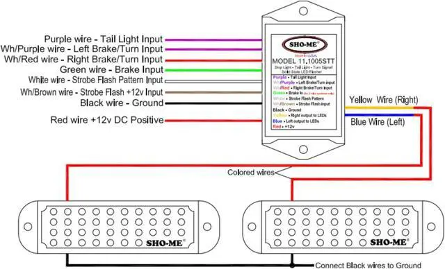 Alt view image 4 of 4 - Able-2 Products Sho-Me 10 Pattern Brake/Turn/Tail LED Flasher