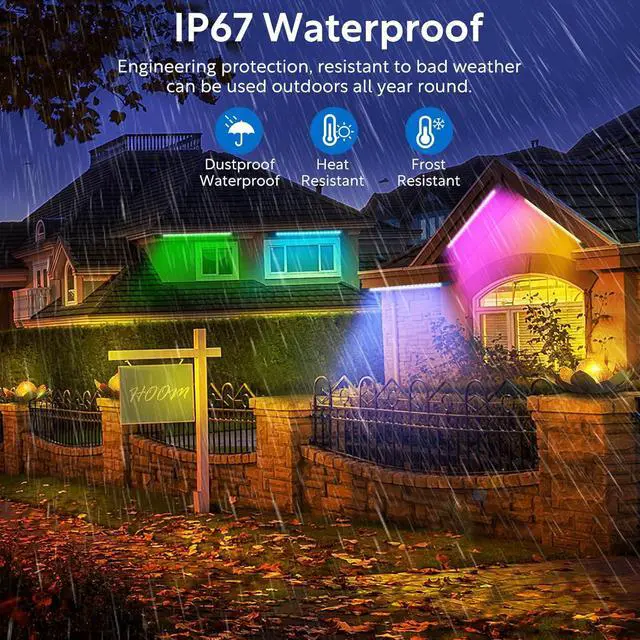 Alt view image 3 of 7 - RGB Wall Washer Light with Bar 2Pack, 72W LED RGB Color Changing Landscape Wall Wash Lights, 4FT 120V Dimmable Stage Wash Light Bar for Hotel,Building,Commercial Garden Lighting