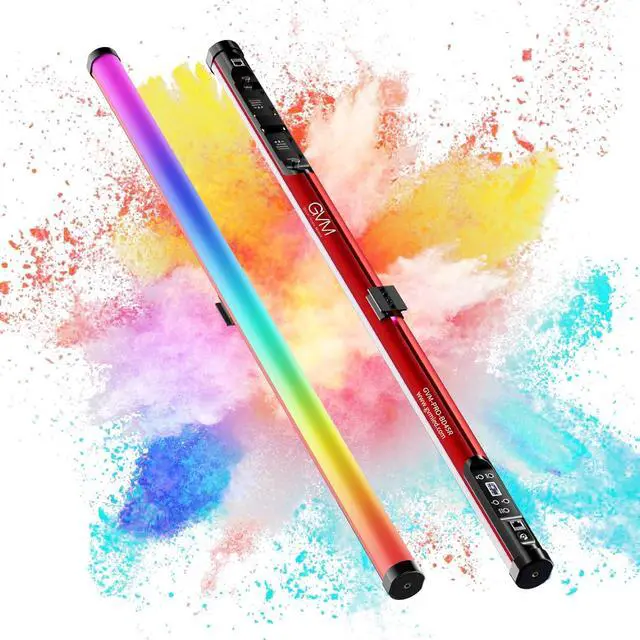Main image of GVM RGB Tube Light Wand with 660 Lamp Beads, 48" Photography Lighting - 2700-10000K Light Bar with 12 Scene Effects, DMX/APP Bluetooth Mesh Networking