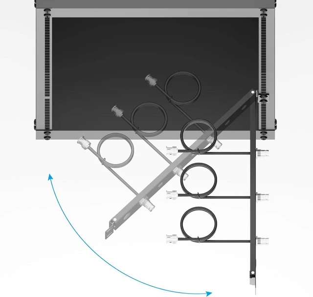 Alt view image 4 of 6 - BNC Antenna Kit19inch Antenna Re-Location Rack Mount Kit