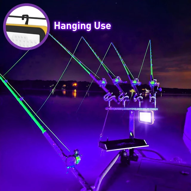Alt view image 6 of 7 - Rechargeable LED Black Light, Battery Powered Portable Blacklight, 400nm LED Flood Light Black Lights, Neon Glow Party, Blacklight Catfishing, Halloween, Glow in The Dark Decoration 4 Pack