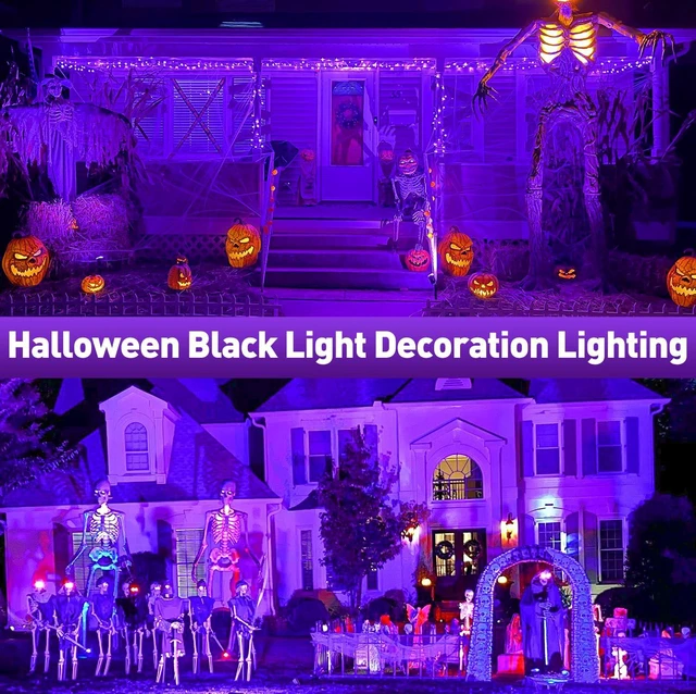 Alt view image 7 of 7 - Rechargeable LED Black Light, Battery Powered Portable Blacklight, 400nm LED Flood Light Black Lights, Neon Glow Party, Blacklight Catfishing, Halloween, Glow in The Dark Decoration 4 Pack
