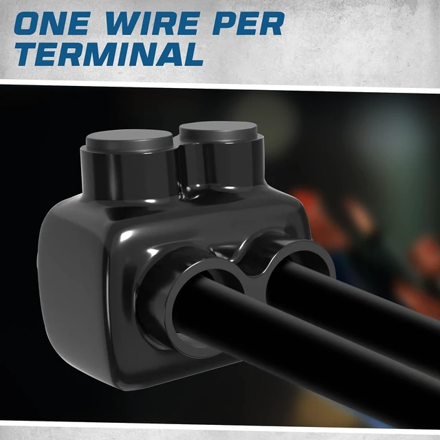 Alt view image 5 of 7 - OHLECTRIC 10 Pack - Insulated Wire Connector 2 Port Single Side Entry for 2-14 Wire Range Lugs with 5/32 Hex Screw, Pre-Filled with Oxide Inhibitor - Wire Connectors, Electrical Connectors, Wire Tap