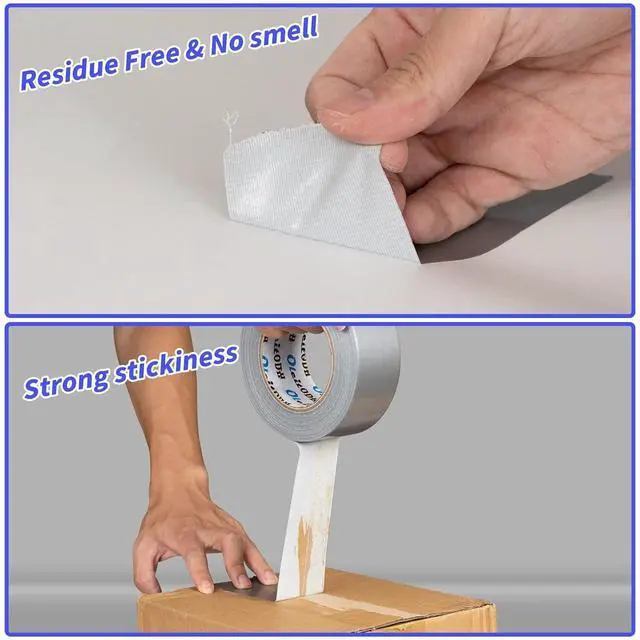 Alt view image 5 of 7 - 22 Pack Silver Duct Tape Bulk, 2 inch X 660 Yards, Heavy Duty Waterproof, Strong No Residue All-Weather Duct Tape, Tear by Hand, Multi-Use for Indoor & Outdoor Repairs, Industrial, Professional Use